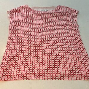 Vineyard Vines silk ink blot patterned top